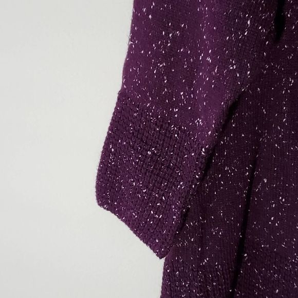 CALVIN KLEIN plus Size purple Space-Dye Cowlneck Sweater 1X 3X new! - Picture 8 of 12